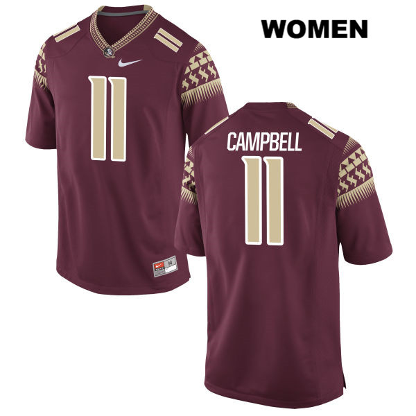 Women's NCAA Nike Florida State Seminoles #11 George Campbell College Red Stitched Authentic Football Jersey KKA7869AE